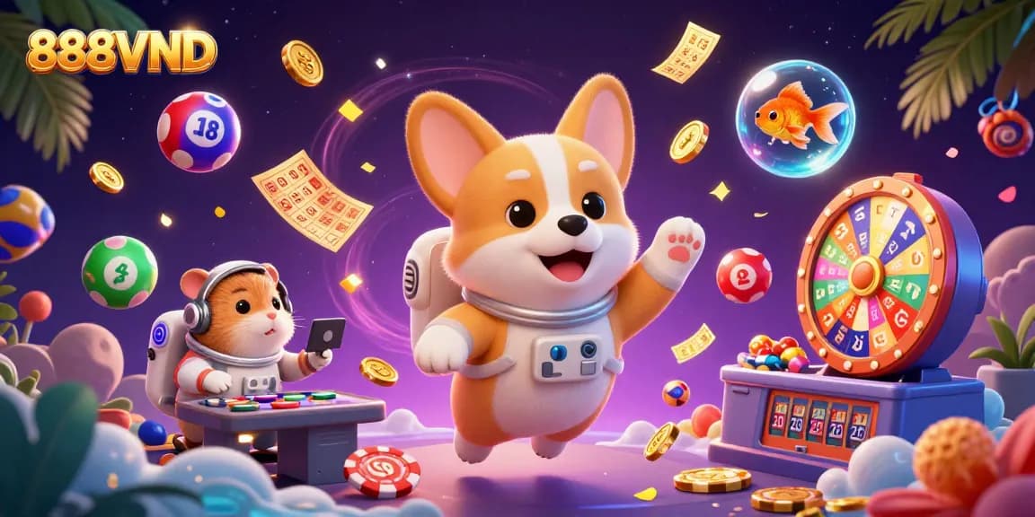 Experience the excitement of 888VND in a vibrant casino-inspired cosmic adventure.