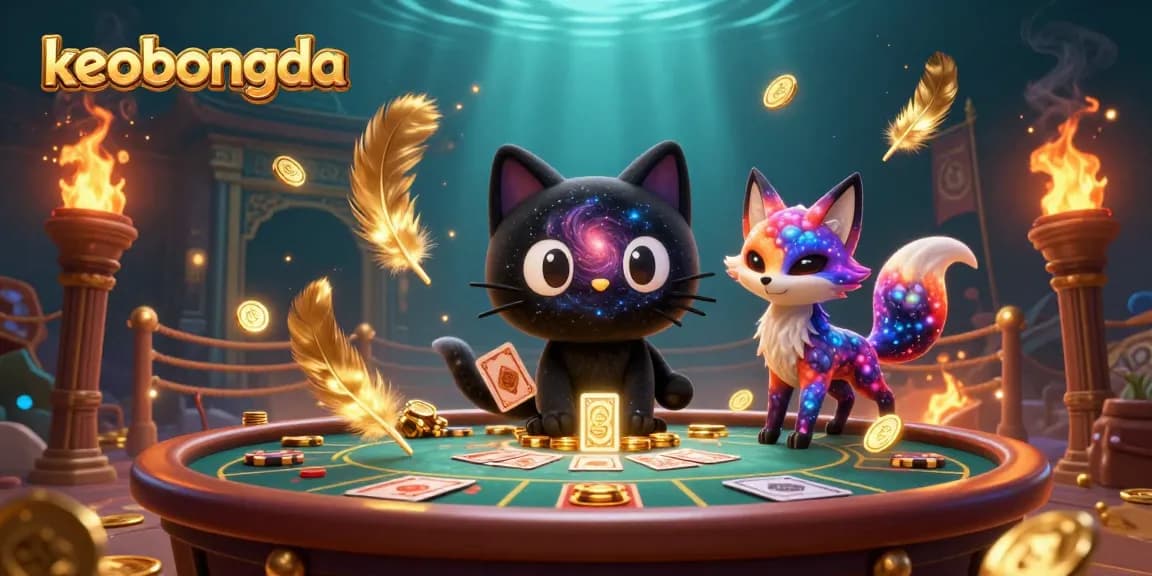 Experience exciting betting action with keobongda's unique cosmic casino scene and colorful characters.