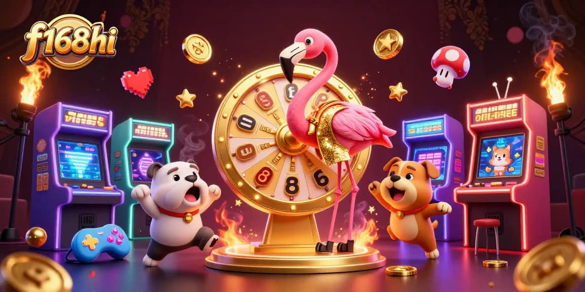 Experience thrilling gameplay at f168hi with animated characters and vibrant casino elements
