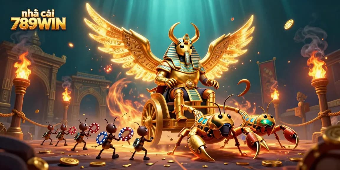 Engage with the vibrant scene of nhà cái 789WIN, showcasing thrilling casino action with dynamic characters.