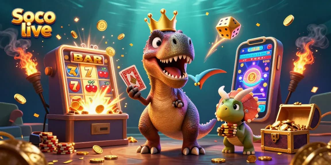 Soco live offers a thrilling online gambling experience with interactive characters in a vibrant casino setting.