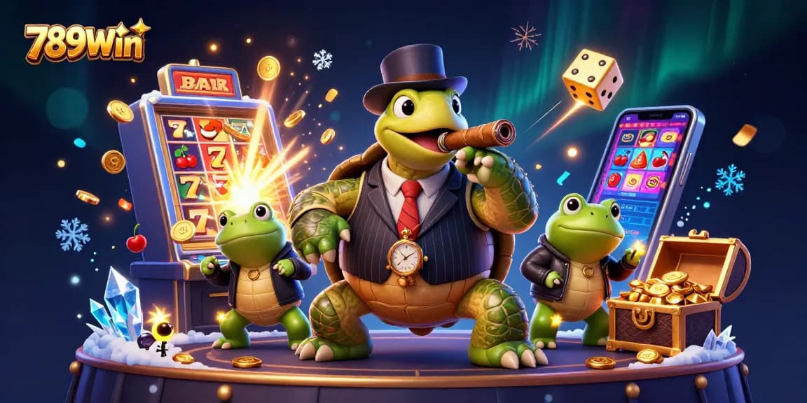 Play exciting games at 789Win with our stunning casino-themed illustration.
