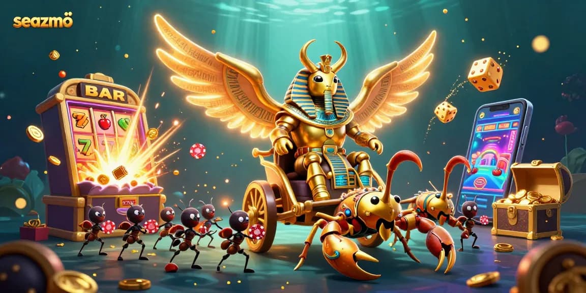 Engage in thrilling gameplay at seazmo, featuring dynamic slot machines and vibrant casino elements.