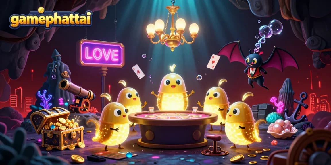 Light up your win with gamephattai as glowworms illuminate an underwater casino scene!