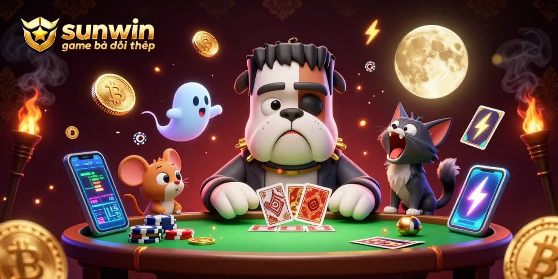 Engage in exciting gameplay at sunwin game bài đổi thưởng with lively characters and vibrant game elements.