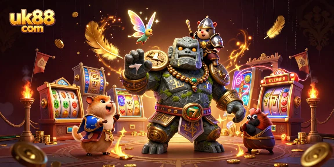 Spin and win with engaging slot scenes featuring uk88 com's magical characters.