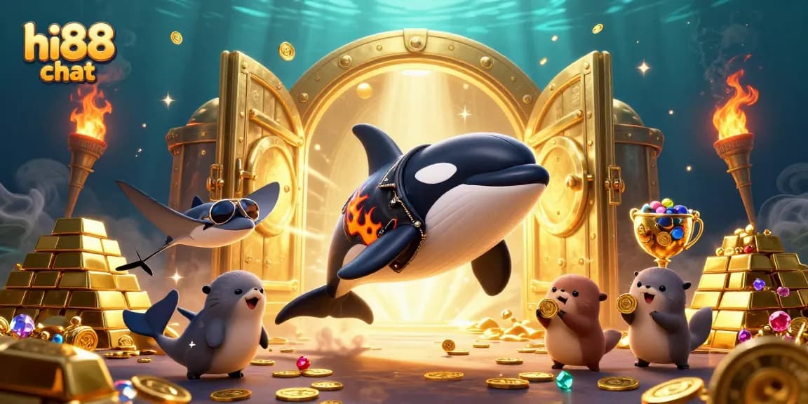 Experience the thrills of hi88 chat with vibrant casino-themed characters and exciting treasures.
