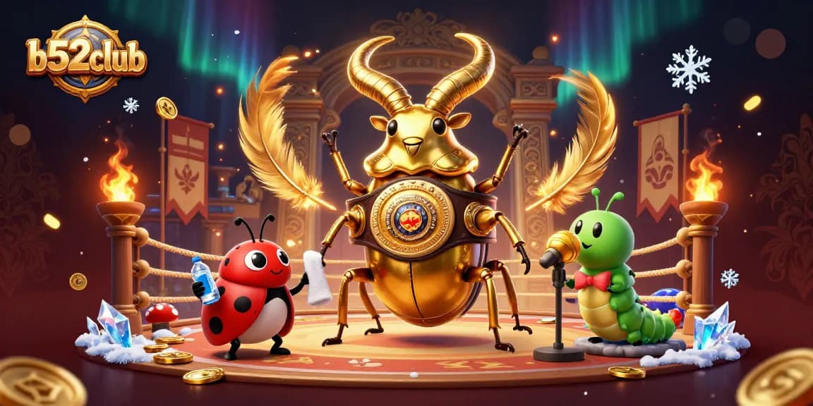 Engage with b52club's thrilling gaming experience on a vibrant 3D illustrated scene.