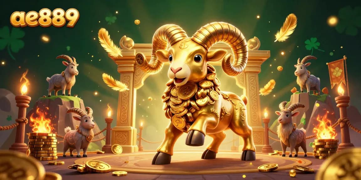Engage with the thrilling world of ae889 featuring a magnificent ram at a dynamic casino scene.