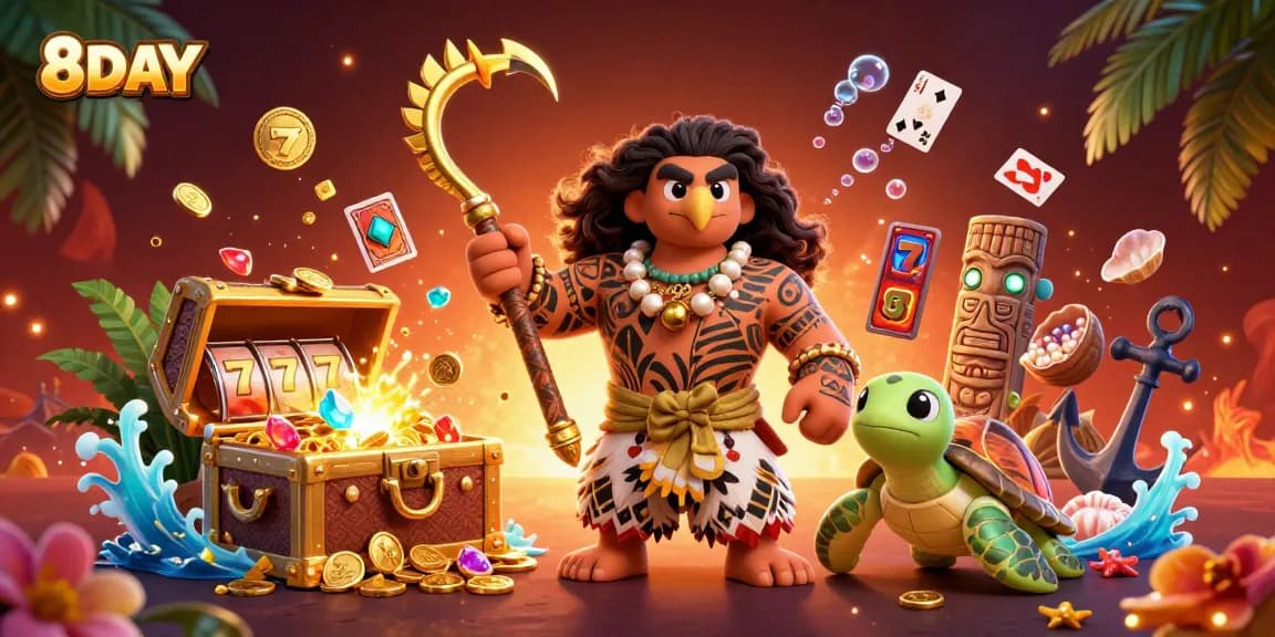 Experience the excitement of 8DAY with thrilling slot machines and dynamic gaming elements.