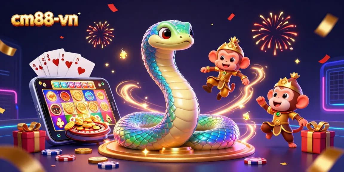 Experience the vibrant excitement of cm88-vn casino with immersive gaming elements and colorful characters.