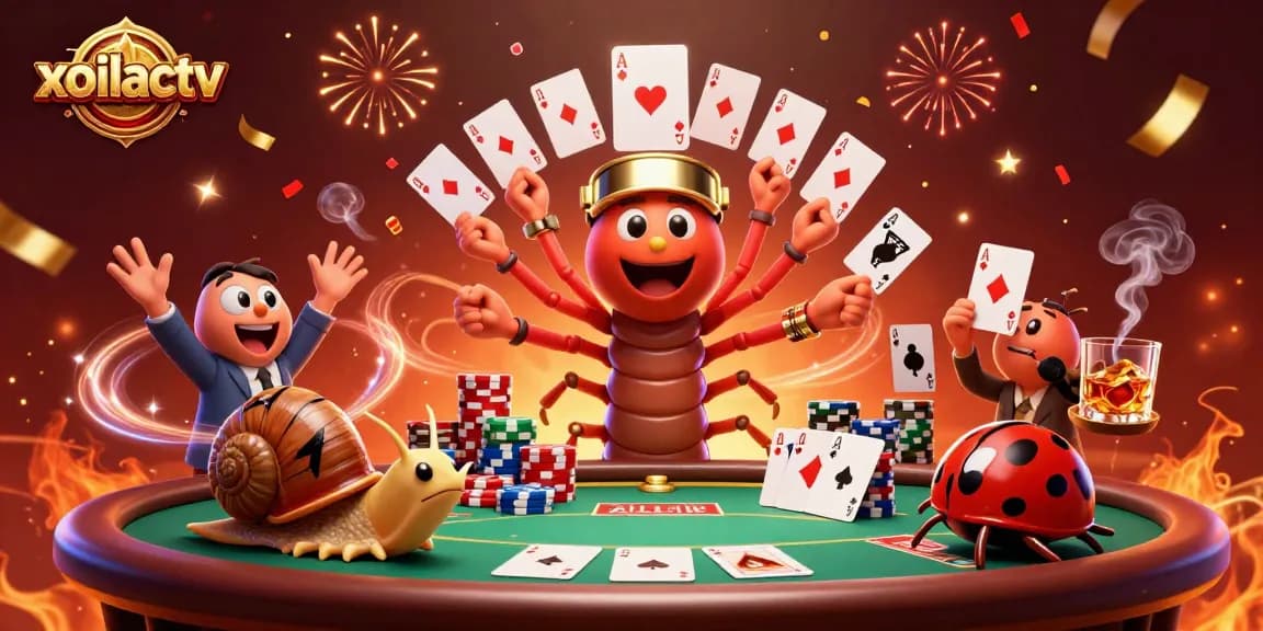 Xoilactv brings excitement with a millipede dealer and colorful poker scene.