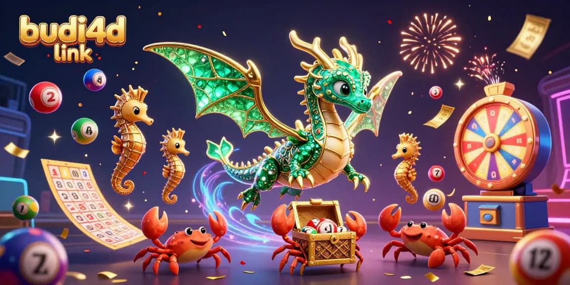 Experience the excitement of winning with budi4d link amidst vibrant casino elements and a dynamic illustration.