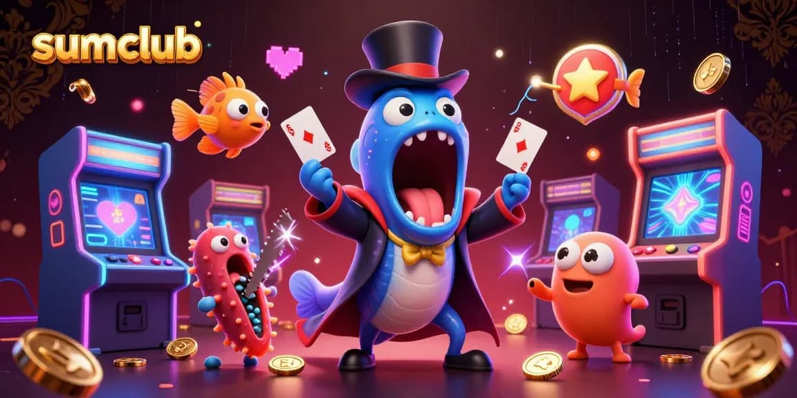 Experience thrilling gameplay at sumclub with a dazzling deep-sea magician performing captivating tricks!