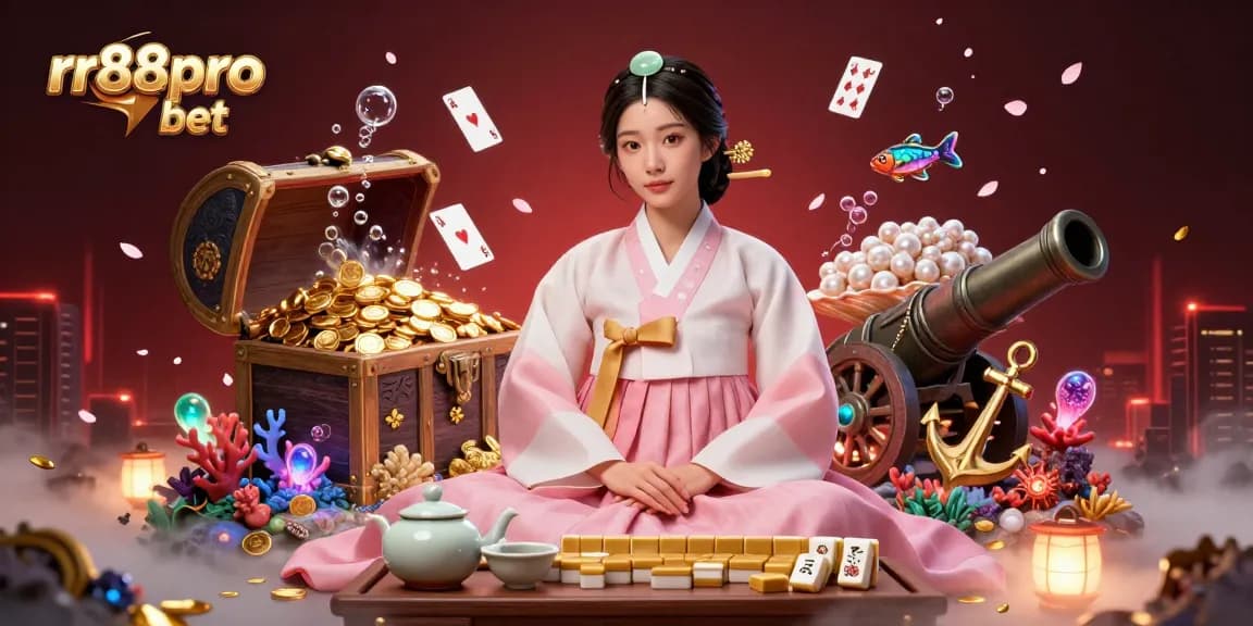 Experience the thrilling energy of rr88pro bet with a vibrant 3D illustration depicting an Asian woman amid casino elements.