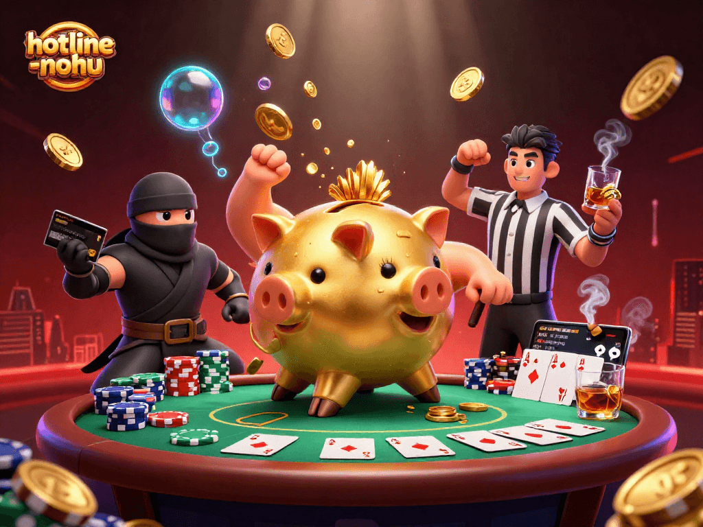 Engage with hotline-nohu as characters dynamically interact in a vibrant casino scene filled with rich details.