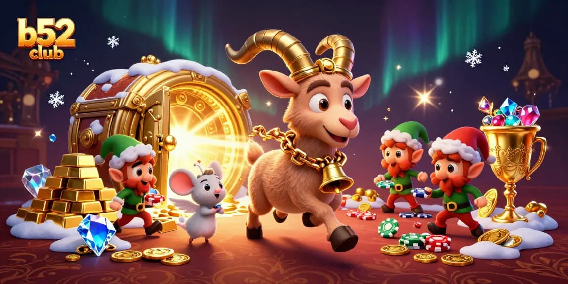 Experience thrilling games at b52club, with a festive casino atmosphere filled with treasures.