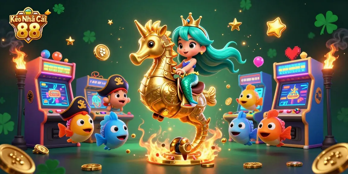 Kèo Nhà Cái 88: Experience vibrant gameplay with cartoon characters in a colorful casino-themed 3D illustration.
