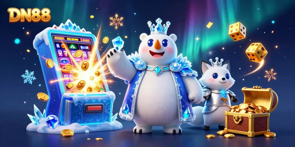 Experience the thrill of a jackpot with DN88's vibrant 3D casino scene and animated treasures.