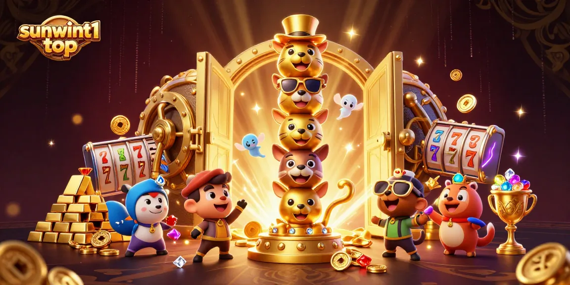 Experience the thrill of Sunwint1 top with vibrant casino elements erupting from a golden totem!
