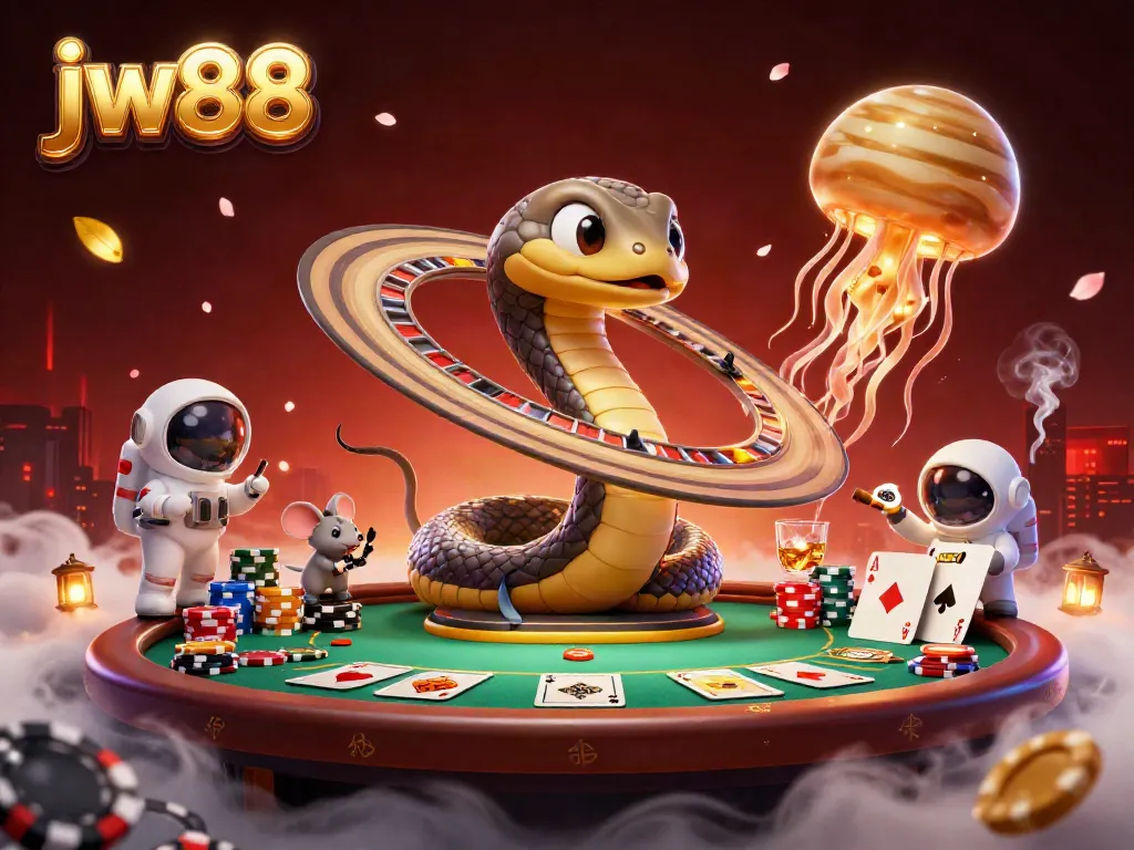 Engage in thrilling space-themed gaming at jw88 with lively characters and dynamic casino elements.