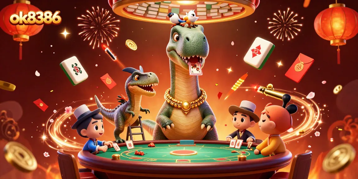 Engage with ok8386's exhilarating casino atmosphere, featuring dynamic 3D characters and festive gaming elements.