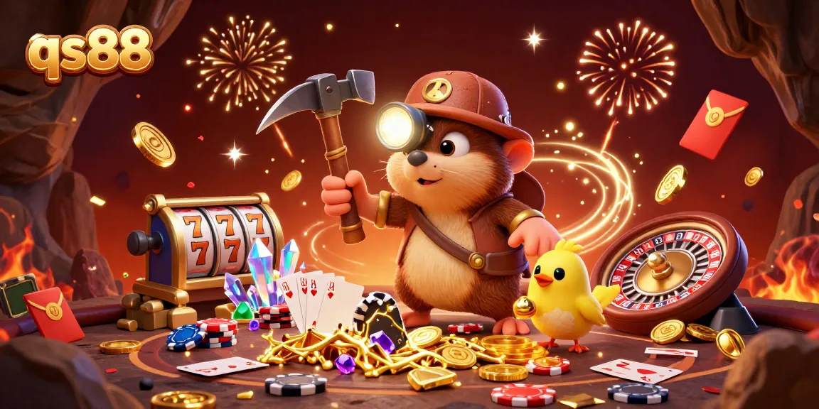 Engage with qs88 by enjoying poker adventures in a vibrant, immersive 3D casino scene.