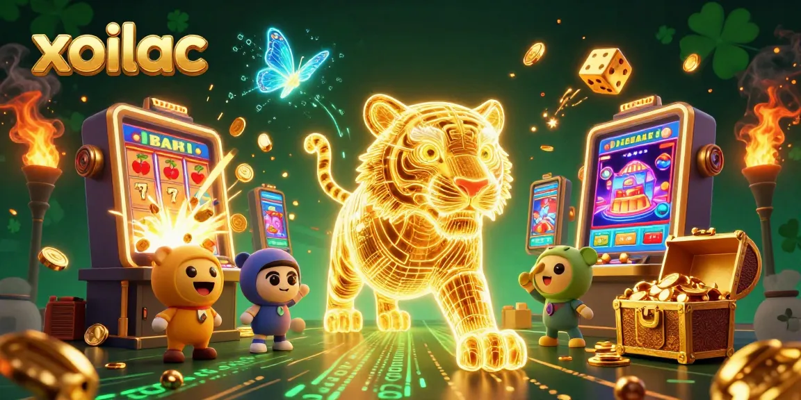 Experience thrilling gameplay action on xoilac with golden tiger amidst dynamic casino elements.