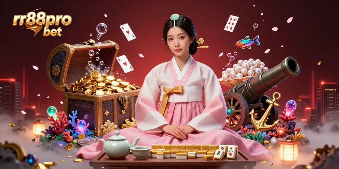 Experience the thrilling energy of rr88pro bet with a vibrant 3D illustration depicting an Asian woman amid casino elements.