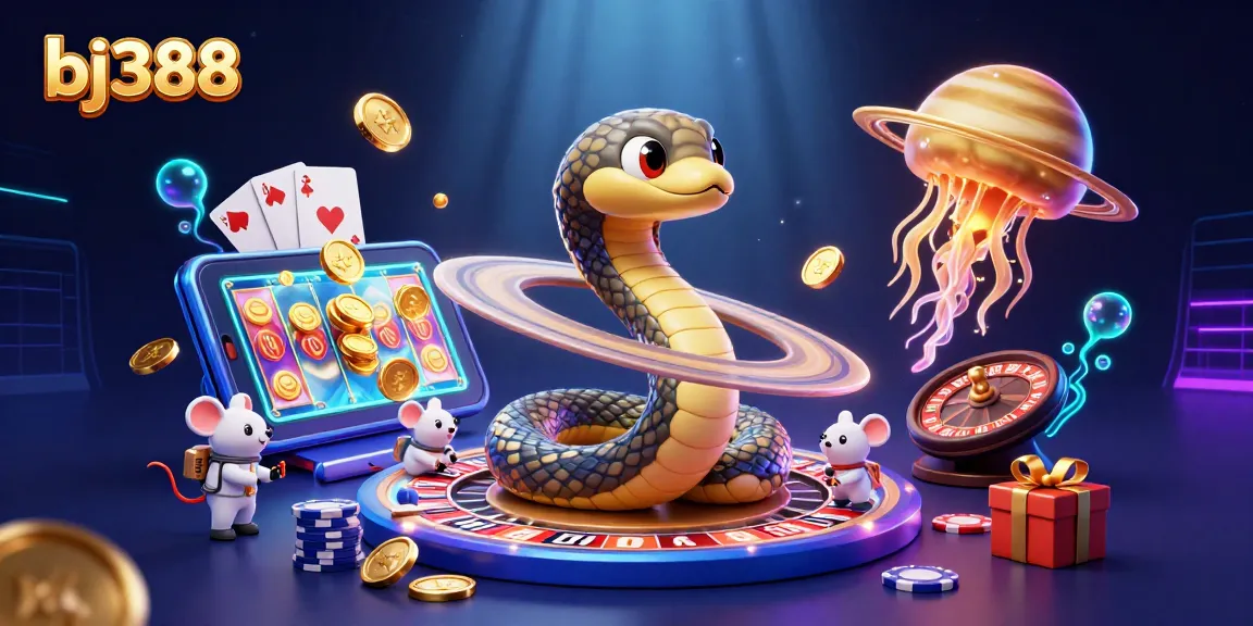 Experience thrilling betting with bj388 as cartoon characters interact in vibrant casino illustration.