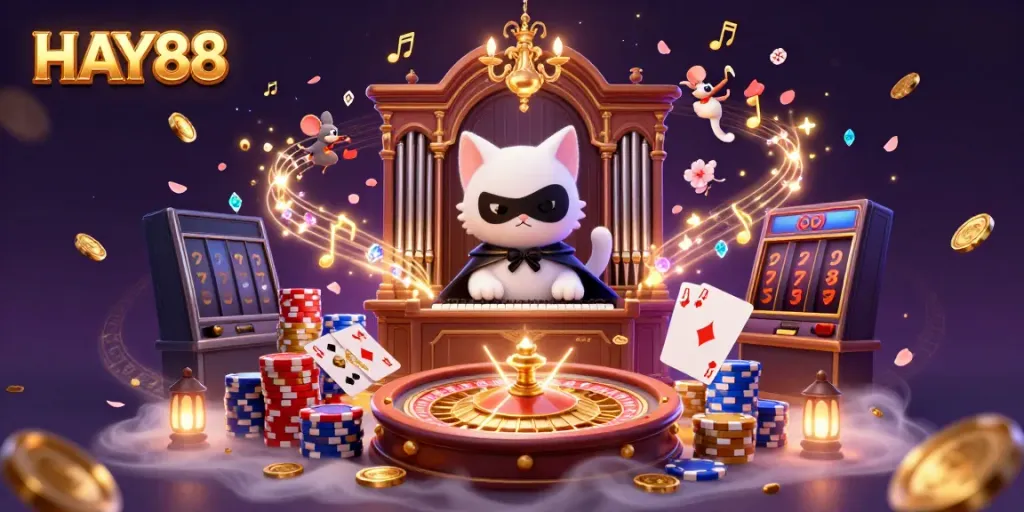 Engage with HAY88 at a vibrant online casino with dynamic gaming elements and lively characters.