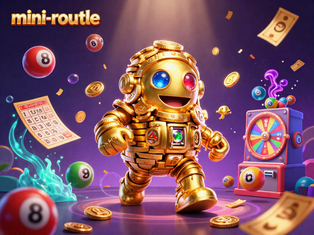 Engage with mini-roulette's exciting gameplay as golden golem and colorful lottery elements come to life.