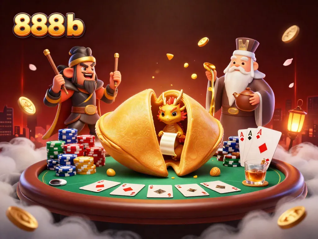 Engage with 888b's thrilling gaming scene featuring a wise dragon and luxurious casino elements.