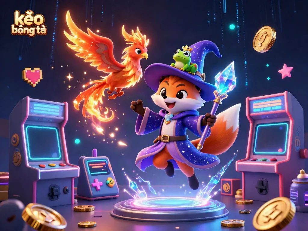 Engage with kèo bóng đá in an immersive 3D world featuring magical characters and dynamic gaming elements.