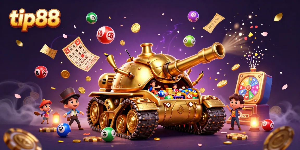 Bet on tip88 with this vibrant casino illustration featuring dynamic games and rich details.
