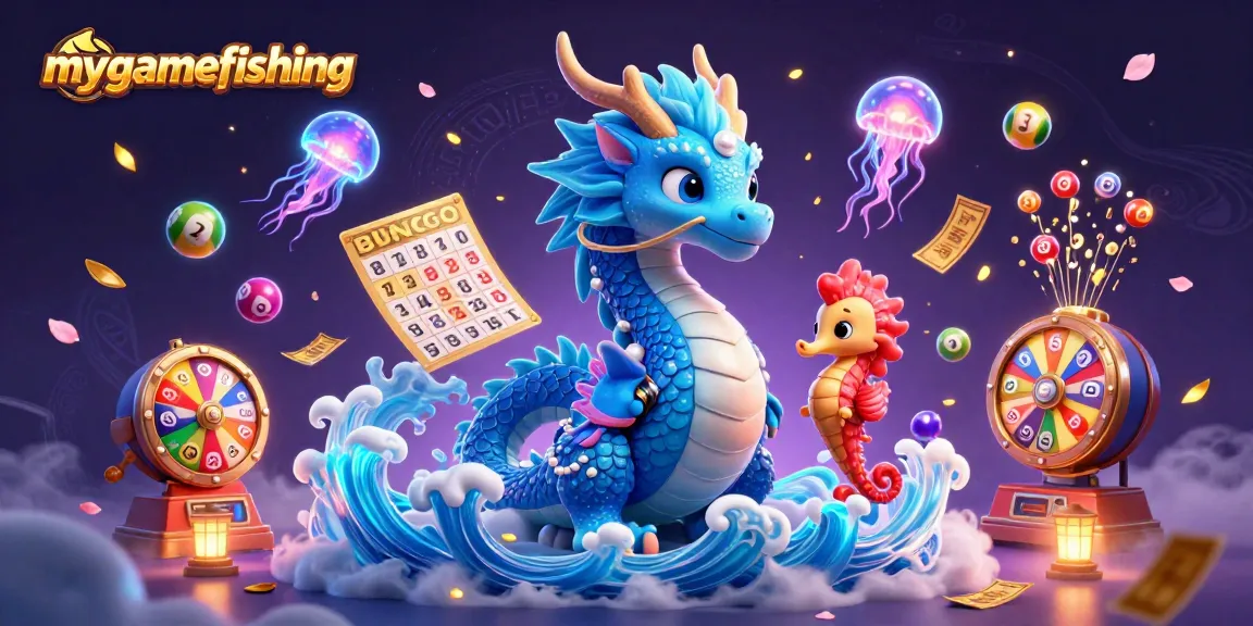Join the exciting world of mygamefishing with vibrant lottery elements and magical characters.