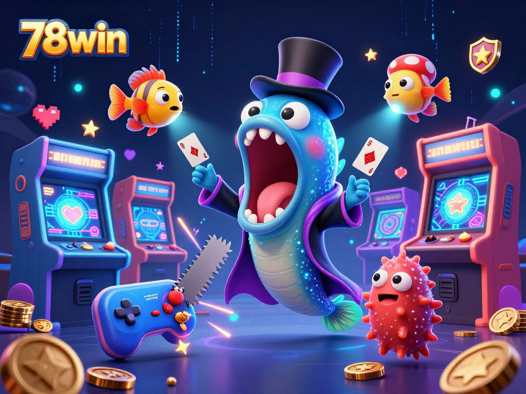 Experience the excitement of 78win's casino magic with vibrant games and enchanting characters.