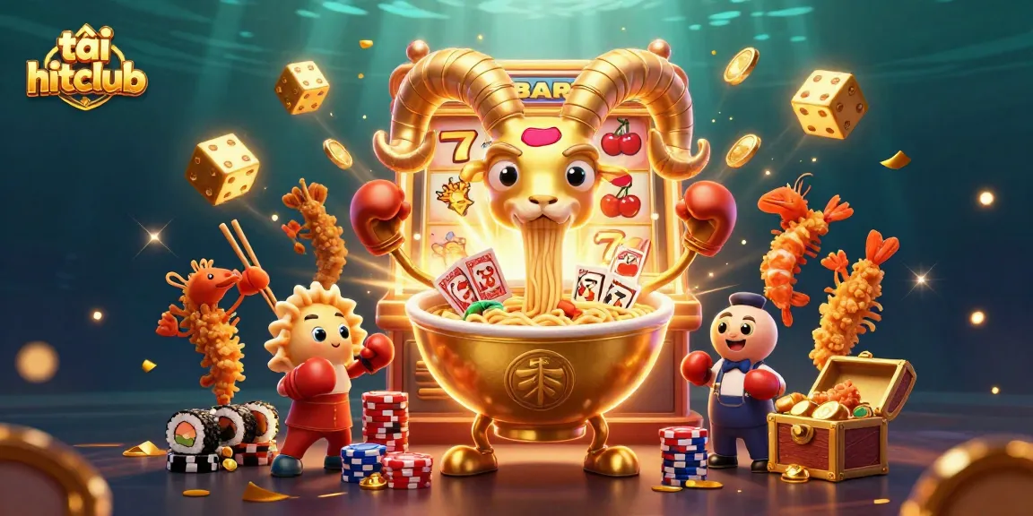 Discover the excitement of tải hitclub with vibrant characters and dynamic casino elements in this engaging illustration.