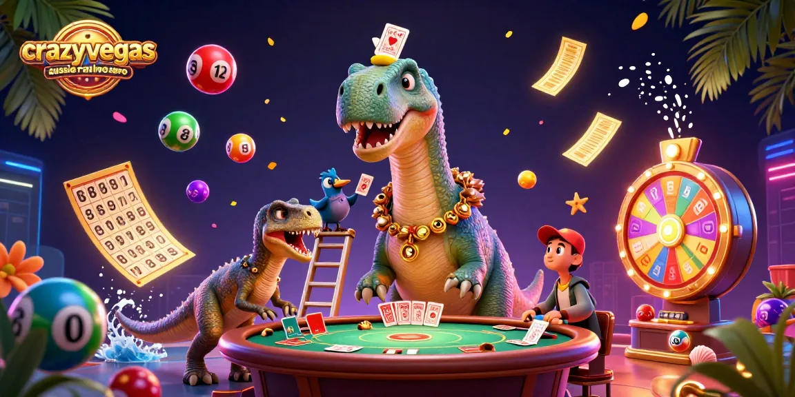 Experience fun with crazyvegas aussie real money casino in this vibrant gaming illustration.