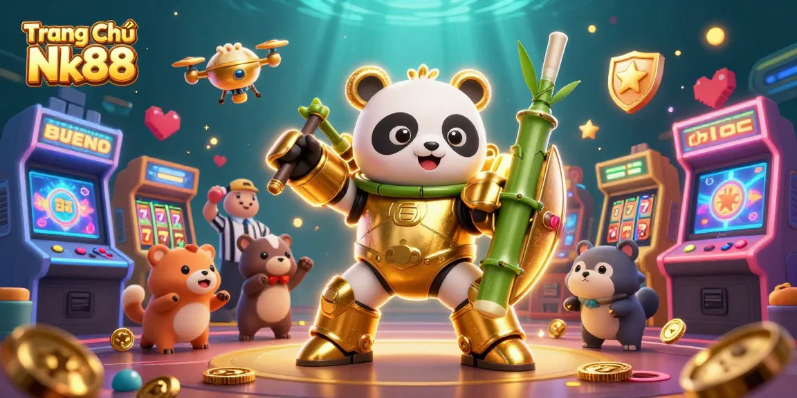 Engage in thrilling gameplay at Trang Chủ Nk88 with colorful slot machines and exciting casino elements.