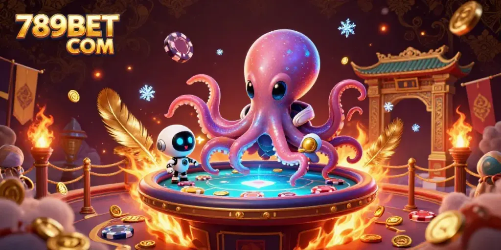 Experience the excitement at 789BET COM with vibrant aliens and casino elements in a dynamic 3D scene.