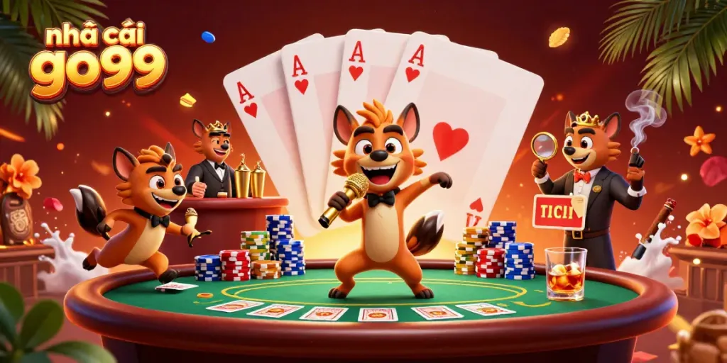 Engage with the fun vibe at nhà cái go99 while hyenas run a lively comedy casino.