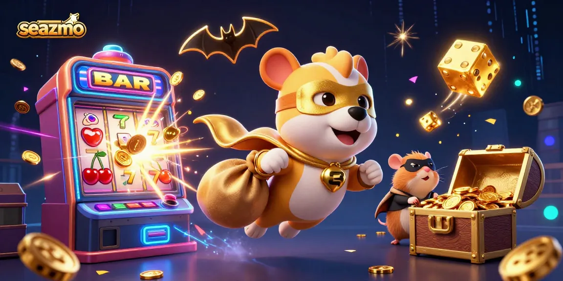 Seazmo invites players to enjoy thrilling casino games with golden coins and dynamic slot machines.