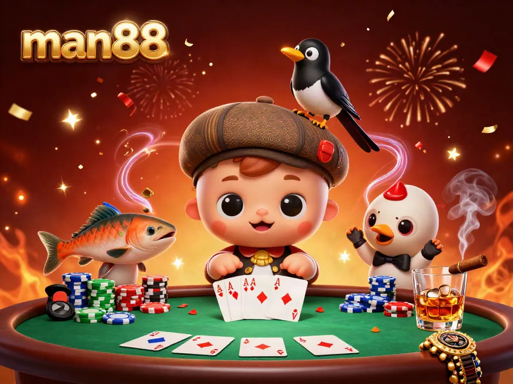 Engage with gaming excitement at man88 featuring playful creatures in a buzzing casino.
