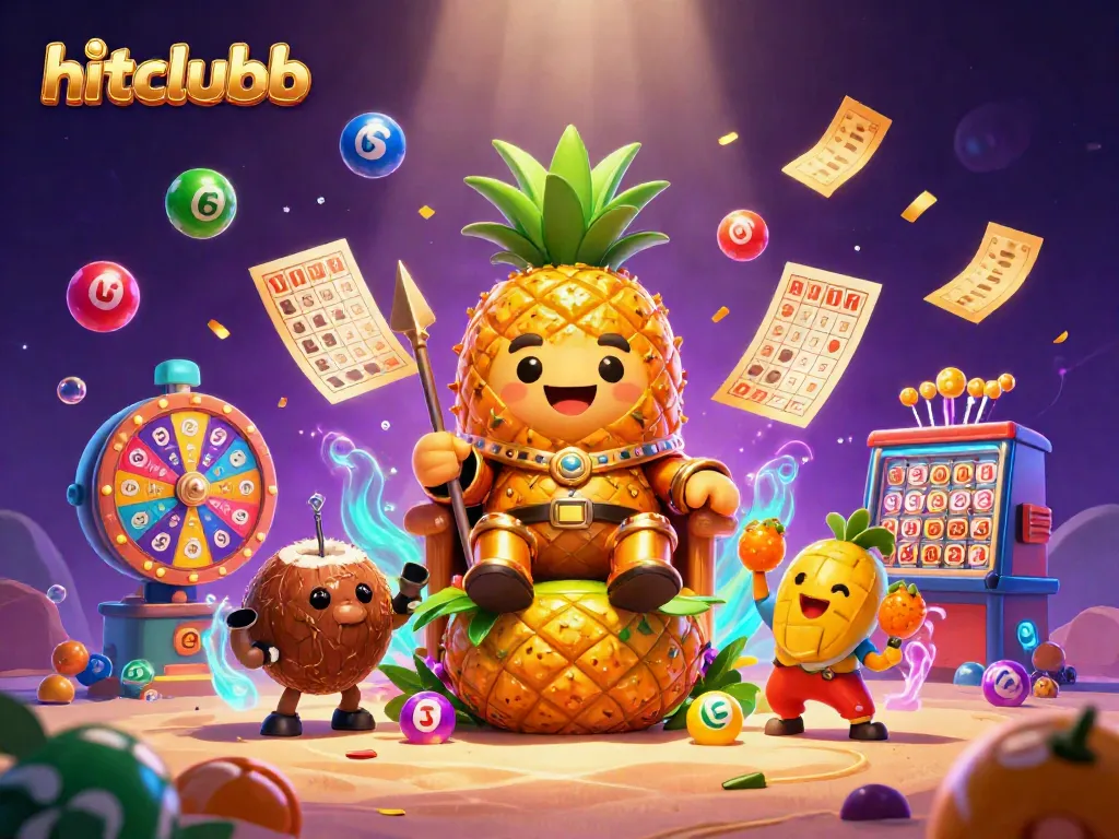 Experience exciting casino gaming at hitclubb with golden characters and vibrant elements.