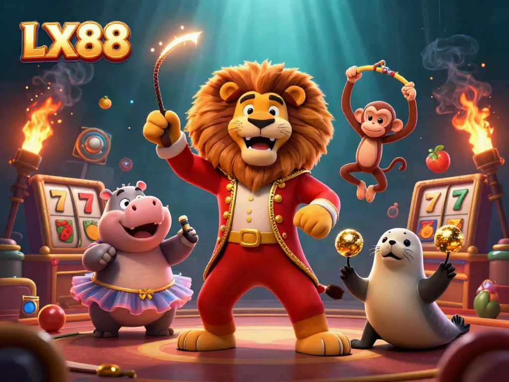 Experience the excitement of LX88 casino with vivid characters and lively gaming elements.