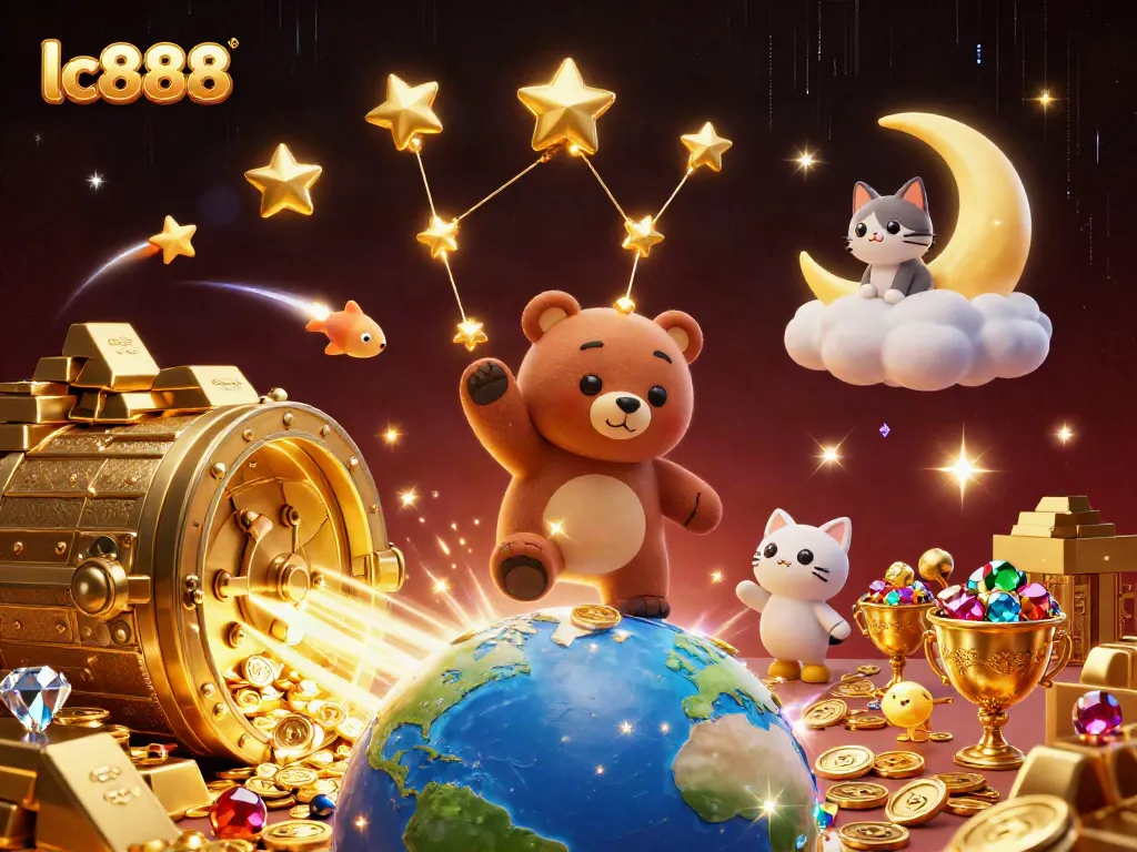 Experience the thrill of lc888 in a lavish 3D casino world filled with treasures and whimsical characters.