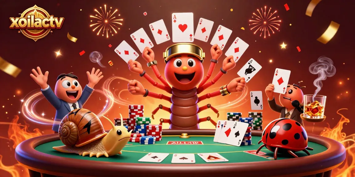 Xoilactv brings excitement with a millipede dealer and colorful poker scene.