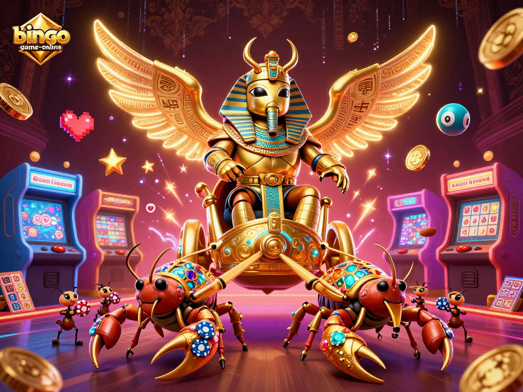 Bingo-game-online showcases a thrilling jackpot bingo scene with colorful elements and dynamic characters.