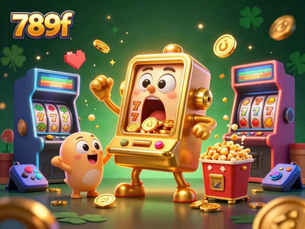 Experience a thrilling jackpot with the 789f slot machine and vibrant casino elements.